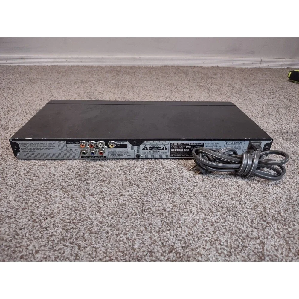 Sony DVP-NS57P CD/DVD Player Black w/ Power Cord No Remote TESTED